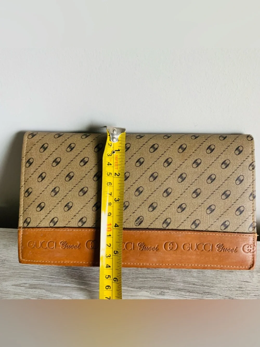 Rare Vintage GG Supreme Tan Clutch/Wallet - Picture 9 of 13